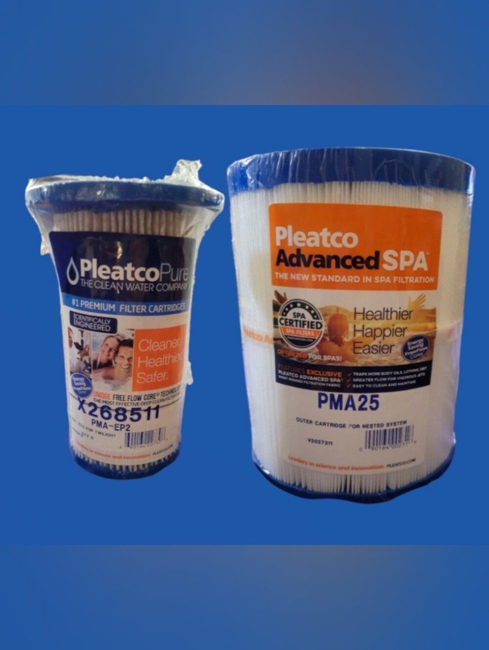 NIP SEALED PLEATCO MASTER SPAS FILTER LOT PMA25 OUTER CARTRIDGE & PMA-EP2 INNER